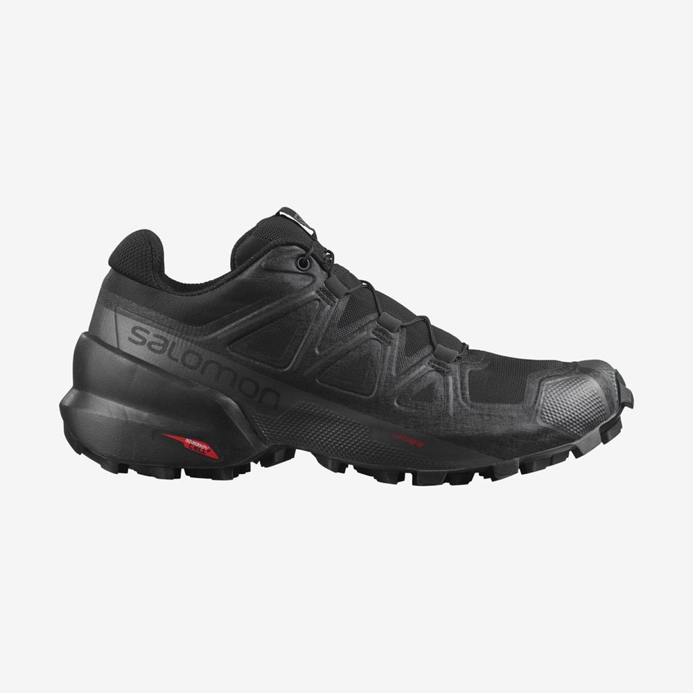 Salomon Singapore Womens Trail Running Shoes - SPEEDCROSS 5 Black | 13274-GOSJ